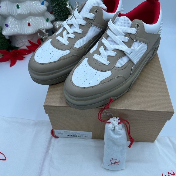 Men's Christian Louboutin Astroloubi low top sneakers Leather trimmed size 45 - Picture 11 of 11